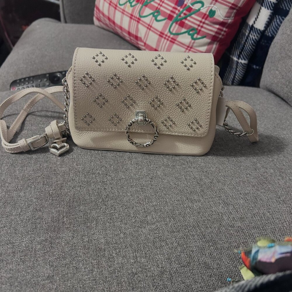 Brighton "PRETTY TOUGH" Leather Crossbody